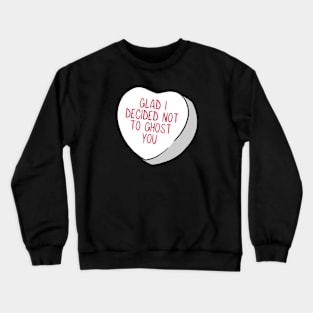 Funny Candy Heart Ghost Crewneck Sweatshirt